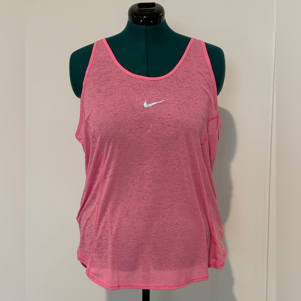 Nike Dri-FIT Pink Swoosh Workout Tank Top Women's Size XL